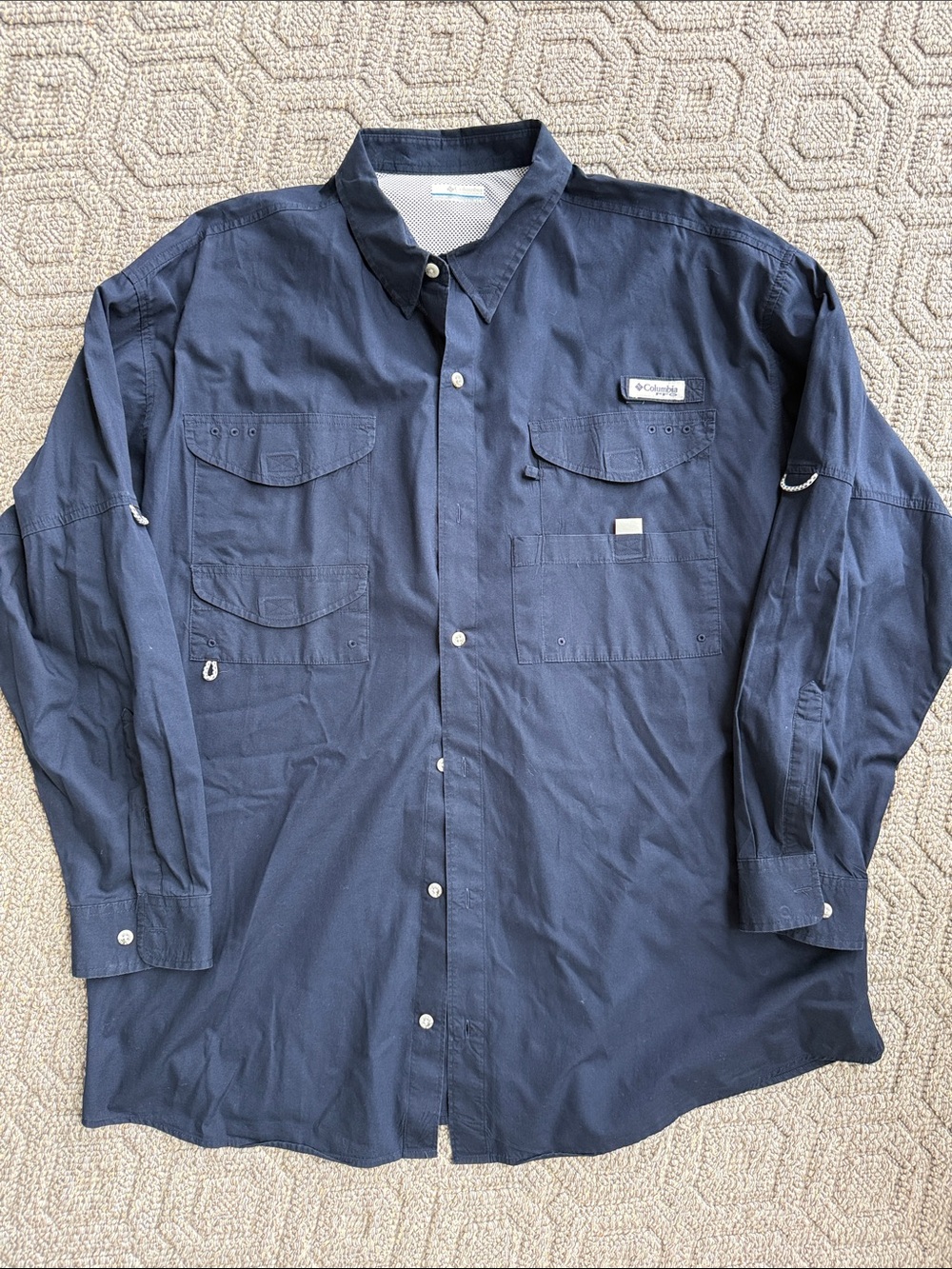 Columbia Men's Navy Blue Lightweight Shirt Jacket